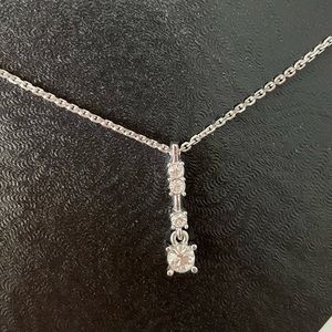 Gorgeous Swarovski Crystal four tiered pendant necklace. 16” chain.